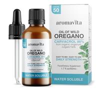 Aromavita Huile d'Origan Bio Soluble dans l'Eau - Complément Alimentaire pour le Soutien Immunitaire, Digestif et Respiratoire, Bain de Bouche - À Base de Plantes, Végan, Sans OGM, Sans Gluten - 50ml