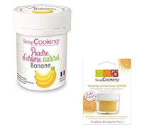 Arôme alimentaire naturel en poudre banane + paillettes dorées