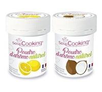 Arômes alimentaires naturels en poudre - citron et noix de coco - 2 x 15 g Multicolore G