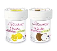 Arômes alimentaires naturels en poudre - citron et noix de coco - 2 x 15 g Scrapcooking