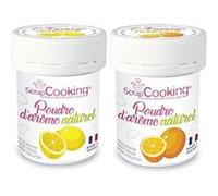 Arômes alimentaires naturels en poudre - citron et orange - 2 x 15 g - ScrapCooking Orange G