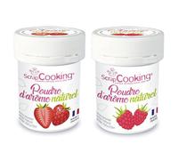 Arômes alimentaires naturels en poudre - fraise et framboise - 2 x 15 g Scrapcooking
