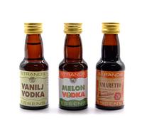 Arômes Vanille + Melon + Amaretto - 3 x 25ml - Essences Sans Alcool pour 750ml de Vodka - Saveurs Gourmandes et Fruitées