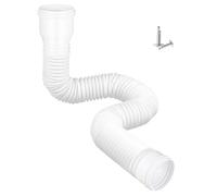 AROMUJOY 1pcs Extensions de Tuyau de Descente de Gouttière, Rallonge de Tuyau de Drainage d'eau de Pluie de 47 à 150 cm, Connecteur De Vidange Bec Gouttière Extensible Rétractables Flexibles, Blanc