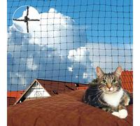 AROMUJOY 3x4m Filet de Protection Chat Renforcé de Fil d'acier, Filet Chat Balcon, Filet de sécurité pour Chat avec kit de Fixation pour Balcons, Terrasses, Fenêtres, Noir