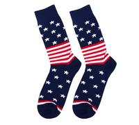 Aroncent Chaussettes USA Drapeau américain drôle : hommes femmes motif chaussettes avec drapeau américain patriotisme chaussettes pour la journée de la liberté américaine cadeau multicolore,