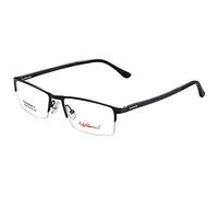 Aroncent Lunettes monture semi-cadre homme verres transparents business ultra-léger noir