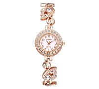 Aroncent Luxe Diamant Swan Montre-bracelet à quartz étanche Ultra-mince Cadran strass Design élégant pour femme
