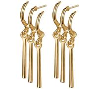 Aroncent Zoro Boucles d'oreilles One Piece : pendentif Zoro en acier inoxydable bijoux pour les fans or, Acier inoxydable