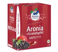 Aronia Original Bio Pur Jus + Grenade 100 % Bio en Boîte 3 L