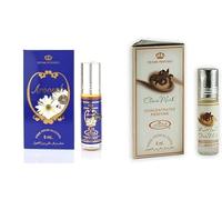 Aroosah & Choco Musk Concentrated Perfume Oil Pack of 2 | Long-Lasting Alcohol-Free Attar for Men & Women | 6ml Each Roll-On