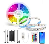Arotelicht 24V RGBW Kit WIFI Bande LED 5050 SMD Ruban RVB+Blanc Chaud 4 en 1 avec Contrôleur Smart WLAN, Compatible avec Alexa, Google Home Bande Lumineuse LED Décoration pour Maison, Fête, Bar