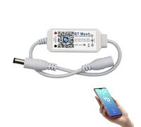 Arotelicht Contrôleur de bande LED Bluetooth blanc, contrôlé par application - Système Android/iOS - Pour bandes LED COB monochromes SMD 5050 3528 2835 COB