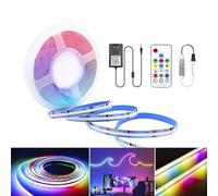 Arotelicht FCOB Bande LED RGBIC 24V COB 3M Kit Ruban LED Flexible Haute Densité SPI WS2811 576 LED/m IP20 Bande Lumineuse LED à Couleur Changeante Décoration DIY avec Contrôleur et Alimentation