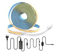 Arotelicht Ruban LED COB 12V 3M Blanc Chaud 3000K, Bande LED COB Avec gradateur et adaptateur 320LEDs/m 960LEDs Flexible Haute Densité Dimmable IP20 pour TV Rétro-éclairage Chambre Cuisine