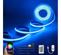 Arotelicht Ruban LED COB 24V RGB 2M avec contrôleur WIFI et adaptateur, Bande LED COB 576LEDs/m Dimmable IP20 pour TV Rétro-éclairage Chambre Cuisine Décoration Intérieure compatible avec Alexa