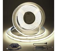 Arotelicht Ruban LED COB 4000K 12V 3M Blanc neutre, Bande LED COB Avec gradateur et adaptateur 320LEDs/m Flexible Haute Densité Dimmable IP20 pour TV Rétro-éclairage Chambre Cuisine