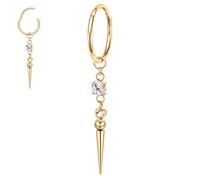 AROWRO Piercing orbital en acier chirurgical 316L pour cartilage, hélix, cartilage, lobe d'oreille, piercing orbital pour homme et femme