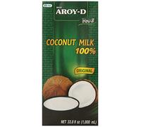 Aroy-D Lait 100 % noix de coco 1 L (pack de 3)