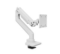 Arozzi Alzare Neo Pro Single Bras Moniteur Ressort à Gaz - Robuste, Jusqu'à 20 kg - Compatible Ultrawide, VESA 75/100, Rotation 360°, Gestion des Câbles - Pince de Bureau & Passe-Câble Inclus - Blanc
