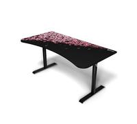 Arozzi Arena Bureau Gamer Large Fleur | 160x82 cm, réglable en hauteur, tapis de souris microfibre, gestion des câbles, pieds en acier robustes