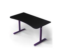 Arozzi Bureau Gamer Arena Medium 140x76cm - Cadre acier gestion câbles support double écran violet
