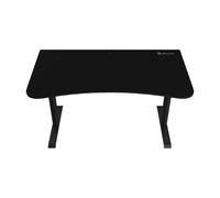 Arozzi Arena Bureau Gaming incurvé Ultra Large avec Tapis sur Toute la Surface, Support de Moniteur avec découpes et Filet de Gestion des câbles - [Pure Black]