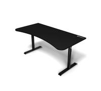 Arozzi Arena Bureau pour Gaming, Noir | Sous-main résistant à l'eau sur toute la surface, découpes pour montage d'écran, filet de gestion des câbles