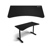 Arozzi Arena Tapis de Bureau Gaming, Full Desk Tapis de Souris pour Bureau Arena, Tapis de Bureau with Anti-Slip Rubber Base & Water-Resistant Surface, Noir Pur
