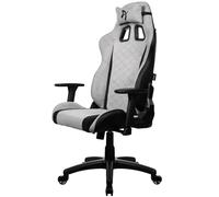 Arozzi Avanti Soft Fabric Durable Upholstery Ergonomic Office and Gaming Chair with High-Level Features Like 3D Armrests and a Pro Mechanism Along with Soft Neck & Lumbar Support Pillows - Light Grey