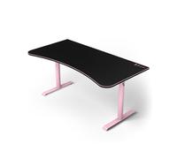 Arozzi Bureau Gamer Arena Large - 160x82 cm - Bureau Gaming à Hauteur Réglable avec Rangement pour Câbles et Support Triple Écran - Tapis de Souris Lavable Intégral -Rose