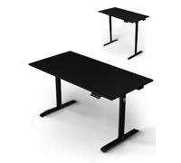 Arozzi Bureau Gamer Arena Nordico - 140x70 cm Bureau Gaming Électrique Réglable avec Rangement pour Câbles, Double Panier, Plateau Séparé et Compatible Bras Écran - Noir