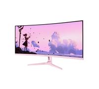 Arozzi Écran PC Gamer Nova 34” Incurvé VA 165Hz - Écran Gaming Ultra Large QHD 1440p - Adaptive Sync, HDR10, sans Scintillement - Couleurs 90% sRGB - Compatible PC et Console - Rose