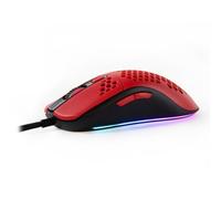 Arozzi Favo Souris de Jeu RVB Ultra légère Personnalisable avec capteur Pixart 3389 et commutateurs Omron 20 m Rouge