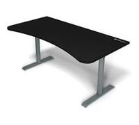 Arozzi Arena Bureau Gaming incurvé Ultra Large avec Tapis sur Toute la Surface, Support de Moniteur avec découpes et Filet de Gestion des câbles - [Frozen Grey]