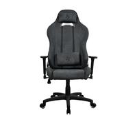 Arozzi Torretta Premium SoftFabric™ Chaise de Gaming et de Bureau Ergonomique avec mécanisme d'assise avancé, accoudoirs 3D, Dossier Haut, Bascule pivotante, 2 Coussins de Soutien - Gris foncé