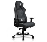 Arozzi Vernazza Chaise Gaming Tissu Doux Dark Grey | ergonomique, réglable en hauteur, grand siège spacieux, coussins de soutien, design suédois, télétravail