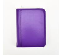 Arpan A4 Porte-Documents Zippé En Similicuir Avec Calculatrice Et Porte-Stylo Violet