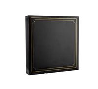 ARPAN Album photo autocollant extra large avec reliure à 3 anneaux - Couverture rembourrée, 20 feuilles/40 pages (noir)