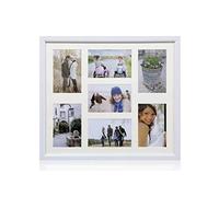 ARPAN Cadre Photo en MDF pour 7 Photos 3 x 6 x 4 ème 4 x 4 x 6 Photos (Blanc)