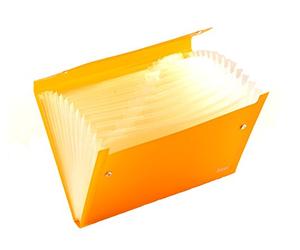 Arpan Classeur A4 à 13 soufflets avec fermeture portefeuille à clous Orange