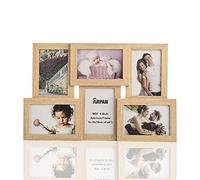 ARPAN Collage Multi Photo 6 Photos en Bois MDF Cadre Mural Mural Naturel