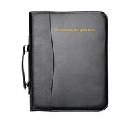 Arpan Conférencier à fermeture éclair A4 en similicuir avec texte personnalisé (CL-210-CD)