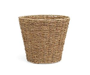 ARPAN Corbeille à papier pour chambre à coucher, cuisine, salle de bain ou bureau en jonc - Poubelle polyvalente pour poubelle et ordures 28 x 25 cm