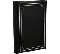 Arpan Large 6x4 Deluxe Housse Rembourrée Bookbound Slip In Memo Album Photo Pour 300 Photos - Noir