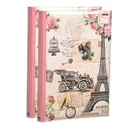 ARPAN Lot de 2 Albums Photo de Voyage Vintage pour 300 Photos 10 x 15 cm CD/DVD