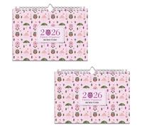 ARPAN Lot de 2 calendriers familiaux 2026 - Planificateur hebdomadaire - Espace pour jusqu'à 5 personnes - Planificateur mural mensuel et hebdomadaire