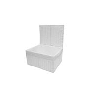 ARPAN Panier de Rangement de Noël en Papier tressé avec Doublure en Tissu Blanc (Taille M : 32,5 x 24 x 15 cm)