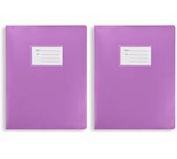 Arpan Porte-documents A4 à couverture souple - 104 pochettes 208 pages - Violet (Lot de 2)