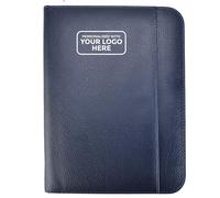 Arpan Porte-documents personnalisé A4 à fermeture éclair avec logo personnalisé, porte-documents exécutif, organisateur professionnel en similicuir (CL-913-LCD)